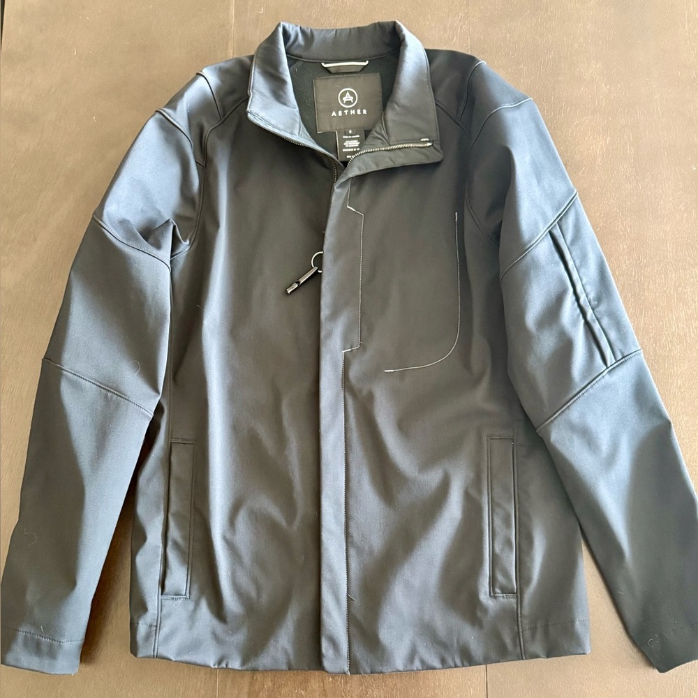 NWOT AETHER Men’s Softshell Jacket Size 2 (M) Black Full Zip